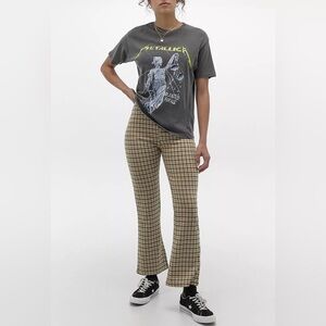 UO Cara High-Waisted Kick Flare Trousers